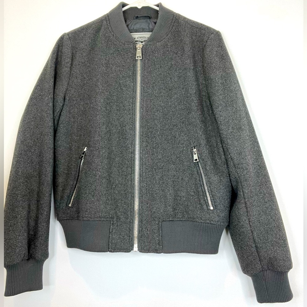 Levi’s Gray Varsity Zip-up Jacket - size Small